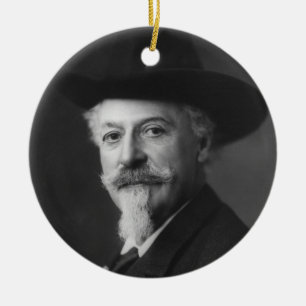 Ornement Rond En Céramique Portrait de William F. Cody a.k.a. Buffalo Bill