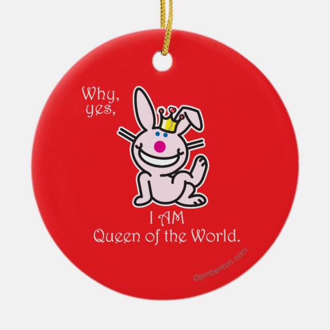 Ornement Rond En Céramique Pourquoi oui (Devant)