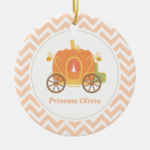 Ornement Rond En Céramique Princesse Carriage Girls Room Decor de citrouille