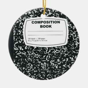 Ornement Rond En Céramique Professeur de livre de composition