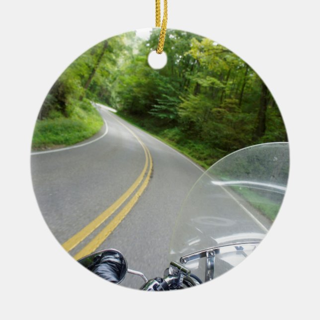 Ornement Rond En Céramique Queue du dragon (Devant)