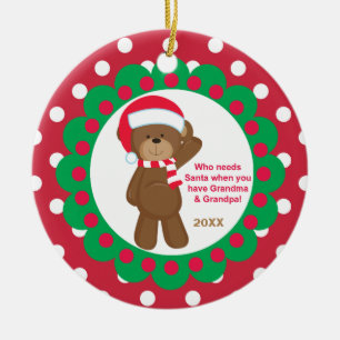 Ornement Rond En Céramique Qui a besoin de la grand-maman de Père Noël et d