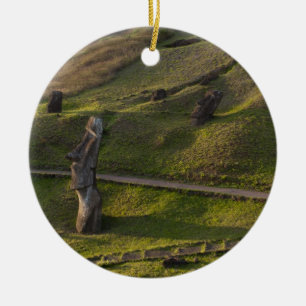 Ornement Rond En Céramique Rano Raraku, Rapa Nui, Île de Pâques, Chili