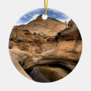 ORNEMENT ROND EN CÉRAMIQUE RÉCIFS CAPITAUX