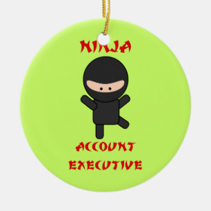 Ornement Rond En Céramique Responsable de budget de Ninja