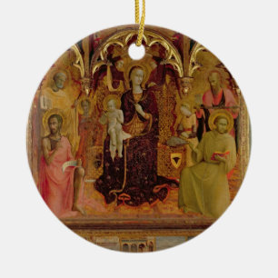 Ornement Rond En Céramique Retable de Madonna de la neige, c.1430-32 (