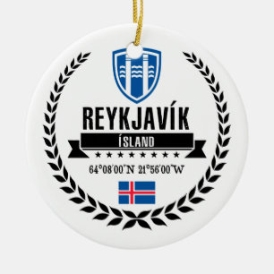 Ornement Rond En Céramique Reykjavík