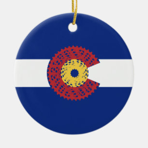 Ornement Rond En Céramique Ride Colorado (Bicycle Cassette)