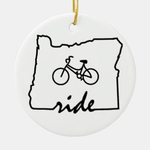 Ornement Rond En Céramique Ride Oregon (Cyclisme)