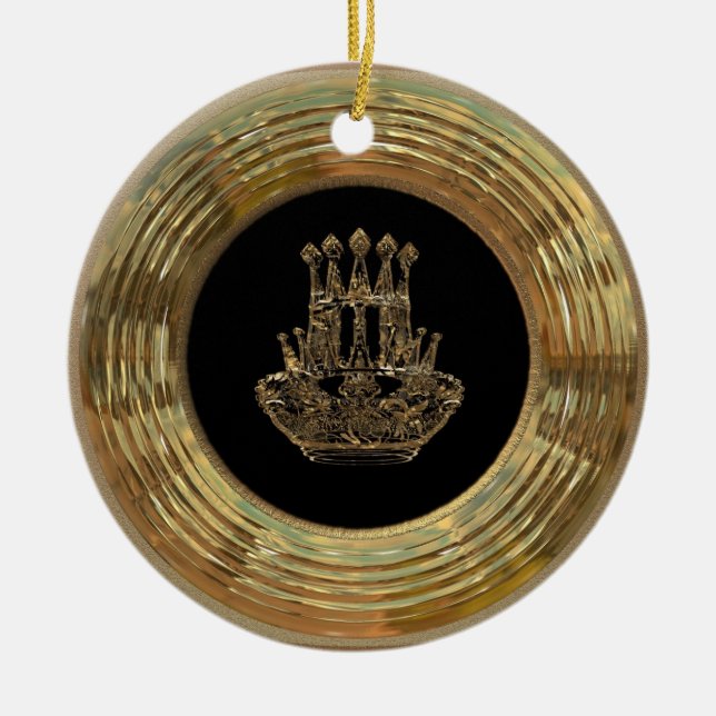 Ornement Rond En Céramique Royalee Seymour victorien (Devant)