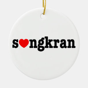 Ornement Rond En Céramique s (gkran ~ Heart Love) Songkran