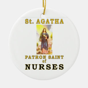 ORNEMENT ROND EN CÉRAMIQUE SAINT AGATHA
