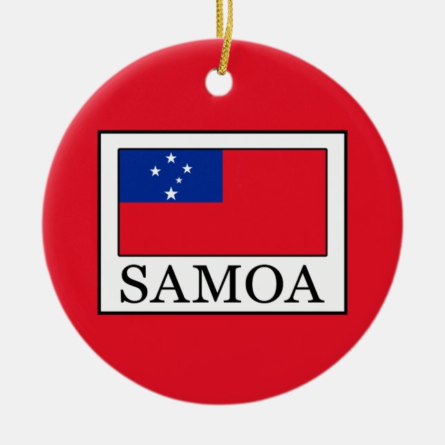 Ornement Rond En Céramique Samoa (Devant)