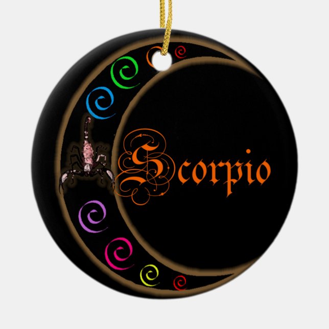 Ornement Rond En Céramique Scorpio (Devant)