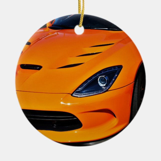 Ornement Rond En Céramique Serpent mordu (Devant)