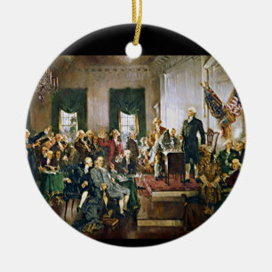 Ornement Rond En Céramique Signature de la Constitution