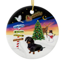 Signes de Noël - Black-Tan Dachshund #14