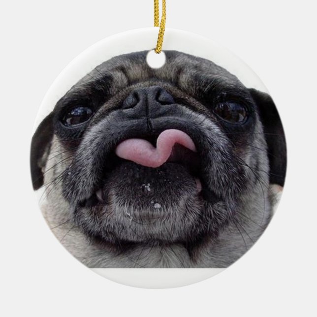 ORNEMENT ROND EN CÉRAMIQUE SILLY CARLIN NOËL ORNAMENT (Devant)