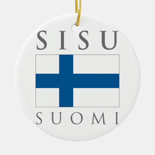 Ornement Rond En Céramique Sisu Suomi (Devant)