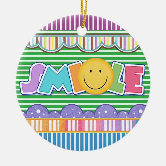 Ornement Rond En Céramique Smile - SRF (Devant)