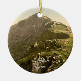 Ornement Rond En Céramique Snowdon - le dernier mille, Gwynedd, Pays de