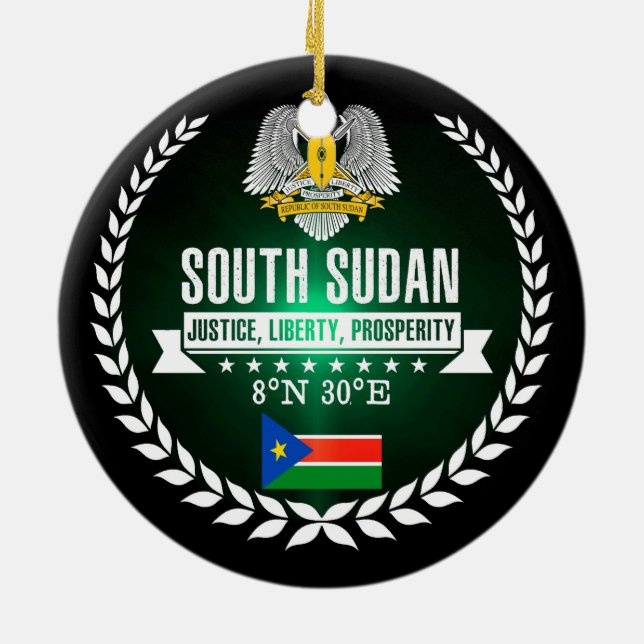 Ornement Rond En Céramique Soudan du Sud (Dos)