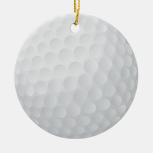 Ornement Rond En Céramique souvenir de Noël de boule de golf