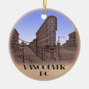 Ornement Rond En Céramique Souvenirs d'ornement de Vancouver Canada Gastown