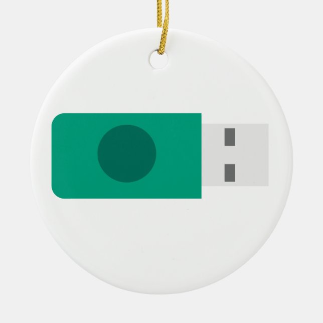 Ornement Rond En Céramique Stick USB (Devant)