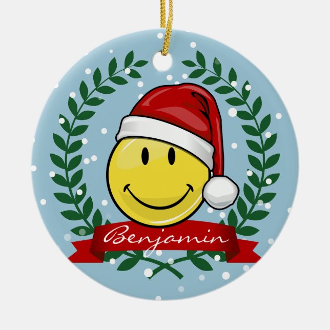 Ornement Rond En Céramique Style classique de vacances de visage (Devant)