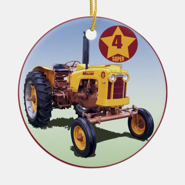 Ornement Rond En Céramique Super 4 étoiles Minneapolis-Moline (Devant)