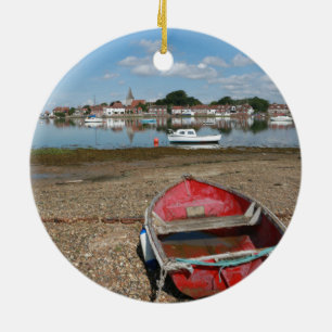 Ornement Rond En Céramique Superbe Bosham Harbour Angleterre