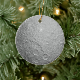 Ornement Rond En Céramique Surface lunaire dans l'espace extra-atmosphérique