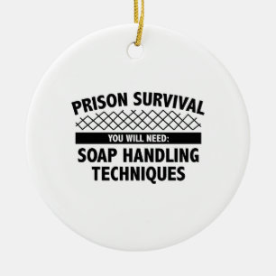 Ornement Rond En Céramique Survie en prison
