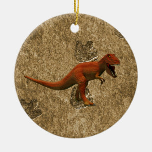 Ornement Rond En Céramique T Rex