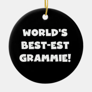Ornement Rond En Céramique T-shirts blanc et cadeaux du Meilleur-est Grammie