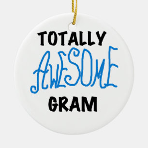 Ornement Rond En Céramique T-shirts bleus et cadeaux de gramme totalement
