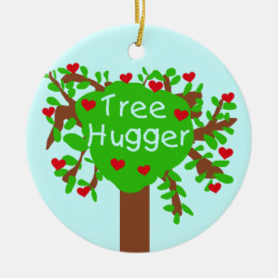 Ornement Rond En Céramique T-shirts et cadeaux de Hugger d'arbre