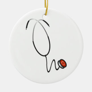 Ornement Rond En Céramique T-shirts et cadeaux de stéthoscope
