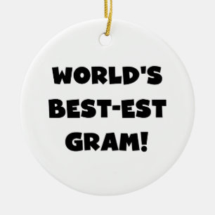 Ornement Rond En Céramique T-shirts et cadeaux des textes de noir de gramme