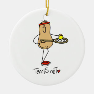 Ornement Rond En Céramique T-shirts Tennis Nut et GIfts
