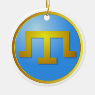 Ornement Rond En Céramique Tamga des Tatars de Crimée