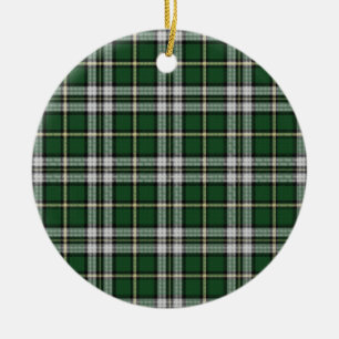 Ornement Rond En Céramique Tartan de Breton de cap
