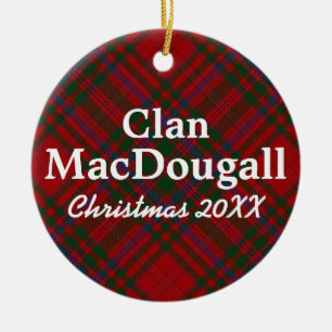 Ornement Rond En Céramique Tartan d'écossais de MacDougall de clan