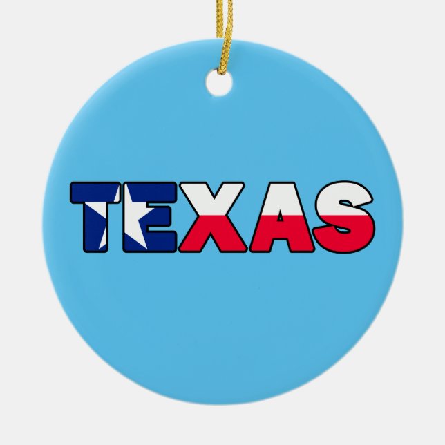 Ornement Rond En Céramique Texas (Devant)