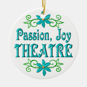 Ornement Rond En Céramique Théâtre de joie de passion