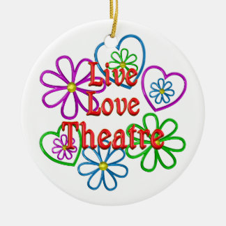Ornement Rond En Céramique Théâtre vivant d'amour