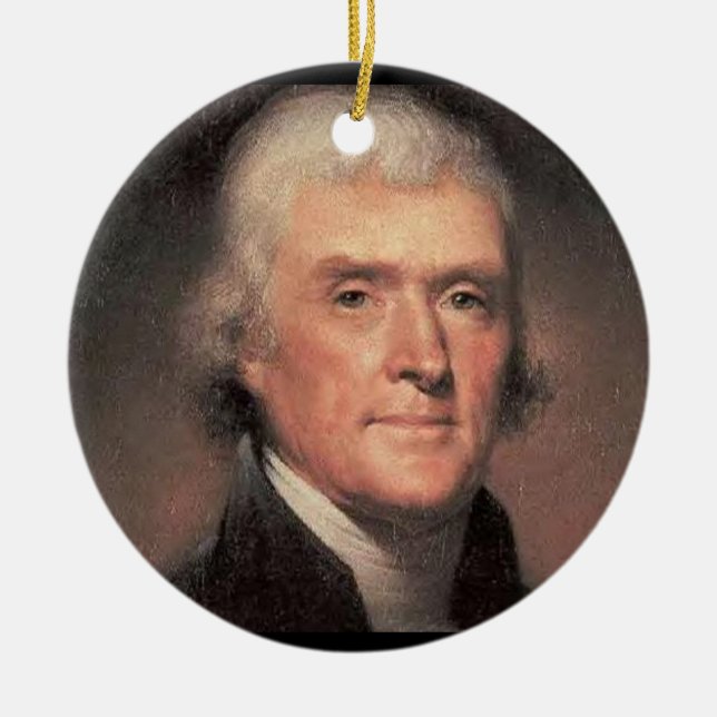 Ornement Rond En Céramique Thomas Jefferson (Devant)