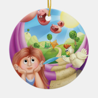 Ornement Rond En Céramique Tintement de tintement peu d'ornement heureux