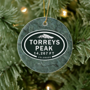 Ornement Rond En Céramique Torreys Peak 4 267 FT Colorado 14er Mountain